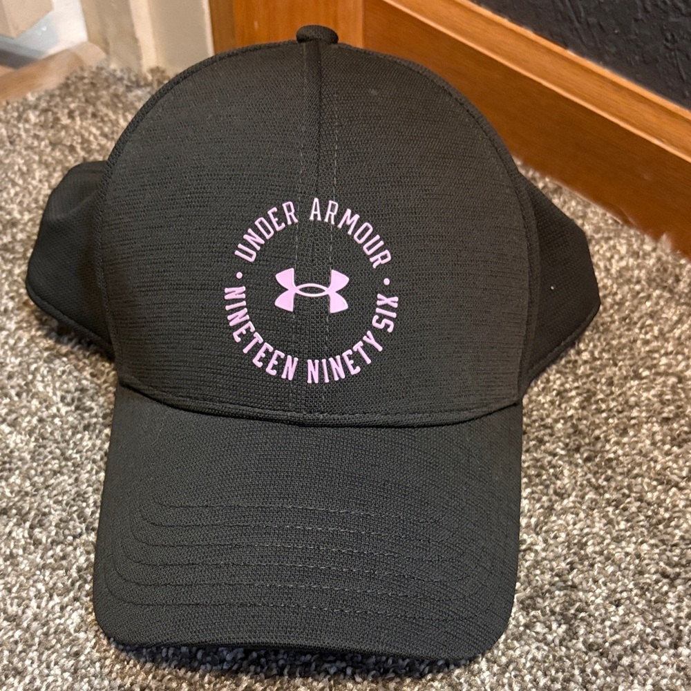 Under Armour Black Hat with Pink Emblem